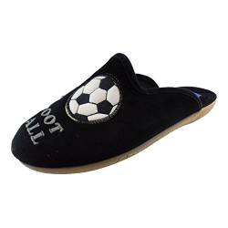 ALBEROLA Hausschuh Pantoffel Herren HELLE Sohle I Love Football AC6276AS - EU 39-50 (43) von ALBEROLA