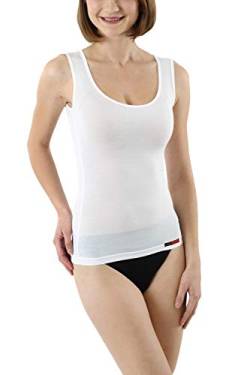 ALBERT KREUZ Business Damenunterhemd aus Micromodal Light atmungsaktiv ohne Arm extra-tiefer Rundausschnitt weiß, Gr. M/38-40 von ALBERT KREUZ