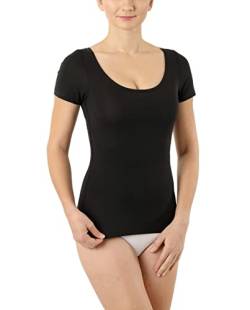 ALBERT KREUZ Damen Funktionsunterhemd Coolmax®-Baumwolle tiefer Rundausschnitt Kurzarm schwarz L von ALBERT KREUZ