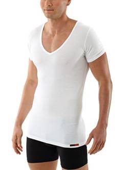 ALBERT KREUZ Deep-V-Unterhemd Business Herrenunterhemd aus Micromodal Light atmungsaktiv Kurzarm weiß 7/XL von ALBERT KREUZ