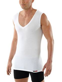 ALBERT KREUZ Deep-V-Unterhemd Business Herrenunterhemd aus Micromodal Light atmungsaktiv ohne Arm weiß 4/S von ALBERT KREUZ