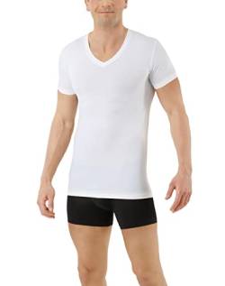 ALBERT KREUZ Herren Funktionsunterhemd Coolmax®-Baumwolle V-Ausschnitt Kurzarm weiß 4XL von ALBERT KREUZ