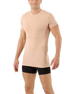 ALBERT KREUZ Herren Funktionsunterhemd Coolmax®-Baumwolle unsichtbar Rundhals Kurzarm Hautfarbe S von ALBERT KREUZ