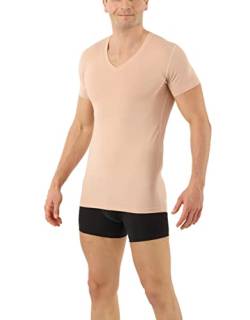 ALBERT KREUZ Herren Funktionsunterhemd Coolmax®-Baumwolle unsichtbar V-Ausschnitt Kurzarm Hautfarbe 3XL von ALBERT KREUZ