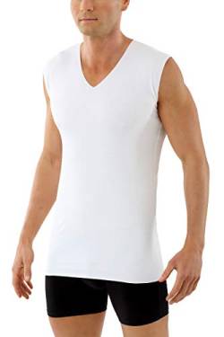 ALBERT KREUZ Herren Unterhemd randlos Lasercut nahtlos Clean Cut V-Ausschnitt ohne Arm weiß 06/L von ALBERT KREUZ