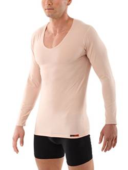 ALBERT KREUZ V-Unterhemd unsichtbar Business Langarm-Herrenunterhemd aus Stretch-Baumwolle Hautfarbe Nude 6/L von ALBERT KREUZ
