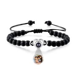 ALBERTBAND Armband mit Bild Personalisierte Foto Projektions Armbänder Foto Armband mit Eigenem Foto Geschenke mit Foto Herz Fotoarmband Geschenke für Männer und Frauen von ALBERTBAND