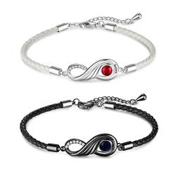 ALBERTBAND Paare Armbänder Personalisiertes Partnerarmbänder mit Gravur Pärchen Armband Edelstahl Freundschaftsarmband für Herren Damen BFF Geschenk für Freundin Freund Ehefrau Ehemann (G) von ALBERTBAND