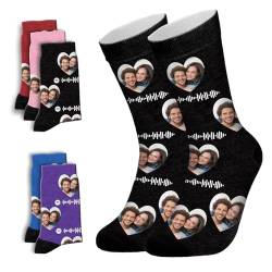 ALBK Socken mit Gesicht Personalisiert, Spotify Socken Personalisiert Foto Individuell Socken mit Foto Bedruckte Socken Lustige Geschenke Personalisierte Fotosocken für Männer Frauen von ALBK