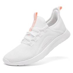 ALEADER Sneaker Damen Laufschuhe - Atmungsaktive Sportschuhe für Jogging, Workout, Freizeit drinnen Turnschuhe, barfussähnliche Schuhe für Damen Durchgehend Weiß 37 EU von ALEADER