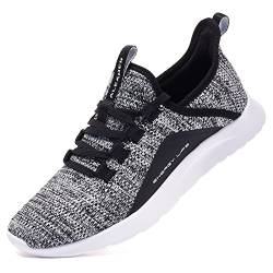 ALEADER Sneaker Damen Laufschuhe - Atmungsaktive Sportschuhe für Jogging, Workout, Freizeit drinnen Turnschuhe, barfussähnliche Schuhe für Damen Schwarz Grau 36 EU von ALEADER