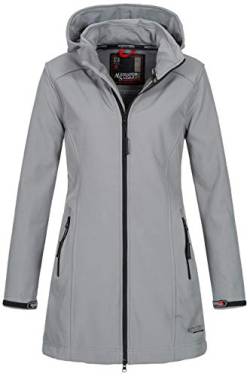 A. Salvarini Damen Softshell Jacke wasserabweisend Outdoor lang AS-131 [AS-131-Hellgrau-Gr.3XL] von ALESSANDRO SALVARINI