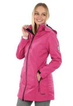 A. Salvarini Damen Softshell Jacke wasserabweisend Outdoor lang AS-131 [AS-131-Rosa-Gr.M] von ALESSANDRO SALVARINI