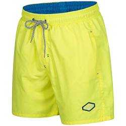 A. Salvarini Herren Badeshorts Badehose Shorts Schwimmshorts Beachshorts AS135 [AS-135-Gelb-Blau-Gr.XXL] von ALESSANDRO SALVARINI