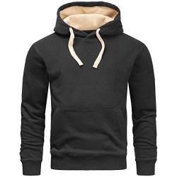 A. Salvarini Herren Pullover Langarm Sweatshirt Kapuzen Hoodie Biker Neu AS194 [AS-194-Schwarz-Gr.XXL] von ALESSANDRO SALVARINI