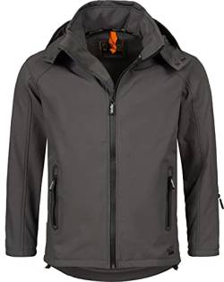 A. Salvarini Herren Softshell Funktions Outdoor Regen Jacke Sport Freizeitjacke AS098 [AS-098-Dunkelgrau-Gr.3XL] von ALESSANDRO SALVARINI