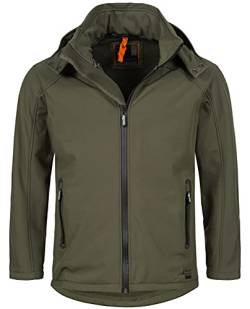 A. Salvarini Herren Softshell Funktions Outdoor Regen Jacke Sport Freizeitjacke AS098 [AS-098-Olive-Gr.XXL] von ALESSANDRO SALVARINI