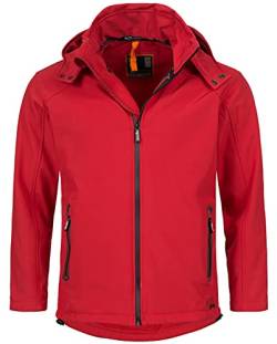 A. Salvarini Herren Softshell Funktions Outdoor Regen Jacke Sport Freizeitjacke AS098 [AS-098-Rot-Gr.L] von ALESSANDRO SALVARINI