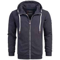 A. Salvarini Herren Sweatjacke Kapuzenpullover Jacke Kapuze Hoodie Sweater AS296 [AS-296-Navy-Gr.S] von ALESSANDRO SALVARINI