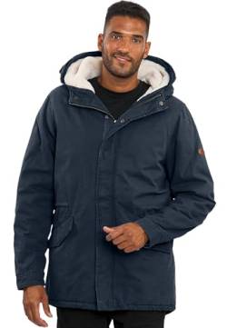 A. Salvarini warme Herren Designer Winter Parka Teddyfell gefüttert Winterjacke [AS-138-Navy-Gr.XL] von ALESSANDRO SALVARINI