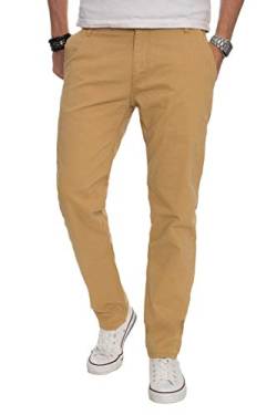 ALESSANDRO SALVARINI Herren Designer Chino Stoff Hose Chinohose Regular Fit AS016 [AS-016-Beige-W29-L32] von ALESSANDRO SALVARINI