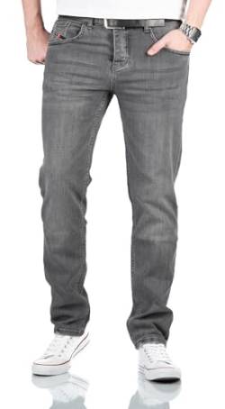 ALESSANDRO SALVARINI Herren Jeans Regular Fit Stretch Jeanshose Denim Grau [AS-351 W40 L30] von ALESSANDRO SALVARINI