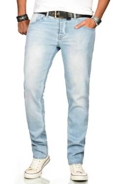 ALESSANDRO SALVARINI Herren Jeans Slim Fit Hose Stretch-Jeans Denim Jeanshose Washed [AS-170-W36 L34] von ALESSANDRO SALVARINI