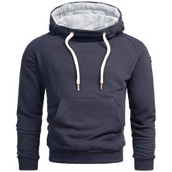 ALESSANDRO SALVARINI Herren Kapuzenpullover Hoodie Kapuze Sweater AS291 [AS-291-Navy-Gr.XL] von ALESSANDRO SALVARINI