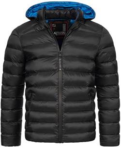 ALESSANDRO SALVARINI Herren Steppjacke Übergangs Jacke AS283 [AS-283-Schwarz-Blau-Gr.3XL] von ALESSANDRO SALVARINI