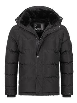 ALESSANDRO SALVARINI Herren Winter Stepp Jacke Winterjacke gesteppt warm Fellkragen AS-326 [AS-326-Schwarz-Gr.3XL] von ALESSANDRO SALVARINI