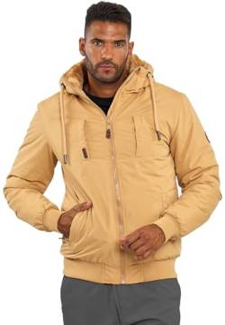 ALESSANDRO SALVARINI Herren Winterjacke mit Kapuze Teddyfell AS320 [AS-320 - Coffee - Größe S - Gr. S] von ALESSANDRO SALVARINI