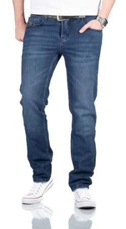 ALESSANDRO SALVARINI Jeans Herren Stretch Regular Fit Hosen Herren Jeanshose Denim Blau [AS-350 W32 L32] von ALESSANDRO SALVARINI