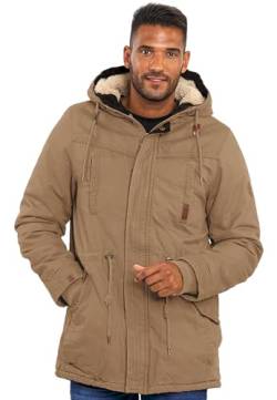 ALESSANDRO SALVARINI Winterjacke Herren Jacke Herren Winter Mann - 100% Baumwolle Teddyfell Fell Gefüttert Warm Kuschelig, Wind Schutz - Camel XXL von ALESSANDRO SALVARINI