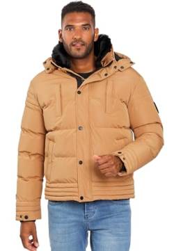 ALESSANDRO SALVARINI Winterjacke Herren - Wasserabweisend, Abnehmbare Kapuze, Gefüttert, Warm, Winddicht, Jacke Herren Winter Mann, Teddyfell Fell - Machhiato M von ALESSANDRO SALVARINI