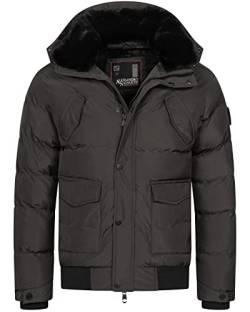 ALESSANDRO SALVARINI warme Herren Deisgner Winterjacke AS-286 [AS-286-Dunkelgrau-Gr.L] von ALESSANDRO SALVARINI