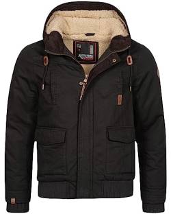 ALESSANDRO SALVARINI warme Herren Designer Winterjacke AS-287 [AS-287-Schwarz-Gr.M] von ALESSANDRO SALVARINI