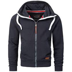 Alessandro Salvarini Herren weatjacke Kapuzenpullover Jacke Kapuze Hoodie weater, S, Navy von ALESSANDRO SALVARINI