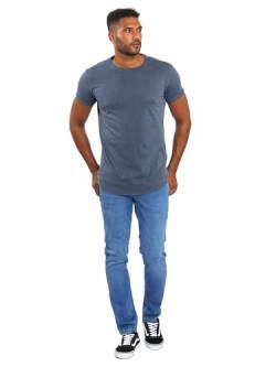 Herren Designer Sommer Shirt Rundhals Kurzarm T-Shirt AS318 [AS-318-Navy-Gr.XL] von ALESSANDRO SALVARINI