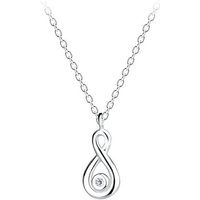 ALEXANDER YORK Kette mit Anhänger INFINITY mit Zirkonia (Kette mit Anhänger), 925 Sterling Silber, Silberschmuck von ALEXANDER YORK