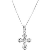 ALEXANDER YORK Kette mit Anhänger KREUZ mit Zirkonia, 2-tlg., 925 Sterling Silber von ALEXANDER YORK