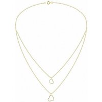 ALEXANDER YORK Kette mit Anhänger Layering-Look HERZ in Gold, 925 Sterling Silber von ALEXANDER YORK