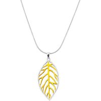 ALEXANDER YORK Kette und Anhänger Set LEAF in Gold, 2-tlg., 925 Sterling Silber von ALEXANDER YORK