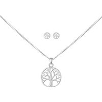 ALEXANDER YORK Schmuckset TREE OF LIFE BAUM DES LEBENS, 4-tlg. (Kette mit Anhänger, Ohrstecker), 925 Sterling Silber von ALEXANDER YORK