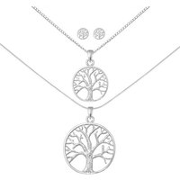 ALEXANDER YORK Schmuckset TREE OF LIFE BAUM DES LEBENS, 6-tlg. (Kette mit Anhänger, Ohrstecker), 925 Sterling Silber von ALEXANDER YORK