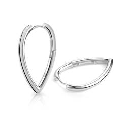 ALEXCRAFT Statement Ohrringe Silber 925 Creolen Klein Damen Silver Hoop Earrings Geschenk für Frauen Freundin Mama Mädchen von ALEXCRAFT