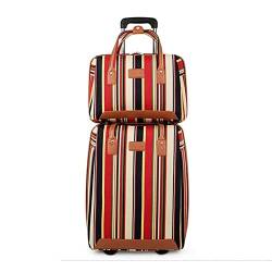 ALEjon 20-Zoll-Oxford-Rollkoffer mit Rollen und Streifendesign – ideale Reisetasche mit Rollen für Männer und Frauen (Farboptionen verfügbar) von ALEjon
