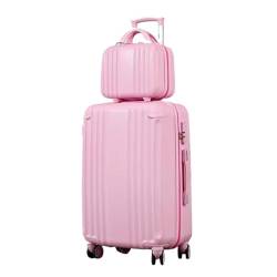 ALEjon 24" rosafarbener Rollkoffer für Damen – stilvoller Schulreisebegleiter mit Zahlenschloss und Universalrädern von ALEjon