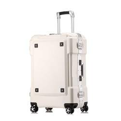 ALEjon 28-Zoll-Gepäck mit Aluminiumrahmen und praktischem Getränkehalter (weiß) von ALEjon