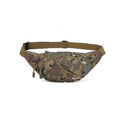 ALEjon Fanny Pack Camouflage Herren Hüfttasche, multifunktionale Handy-Leinentasche für Herren, verschleißfeste Outdoor-Freizeit-Sport-Hüfttasche (Farbe: 3) von ALEjon
