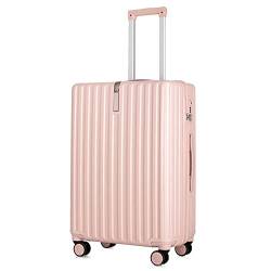 ALEjon Rosa 22-Zoll erweiterbarer Koffer mit Reißverschluss: Stilvolle PC-Reisetasche mit praktischem Handzug-Design, perfekt für Schul- oder Auslandsreisen von ALEjon
